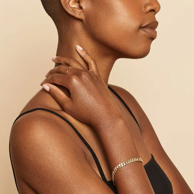 Złota bransoletka w stylu kubańskim