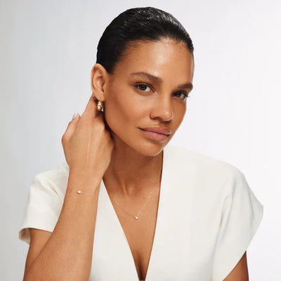 Złota Bransoletka Cléa z Moissanitem